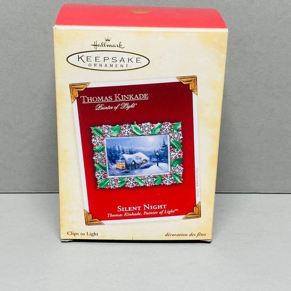 Hallmark 2005 Keepsake Ornament Thomas Kinkade Silent Night Painter of Light - Picture 2 of 13